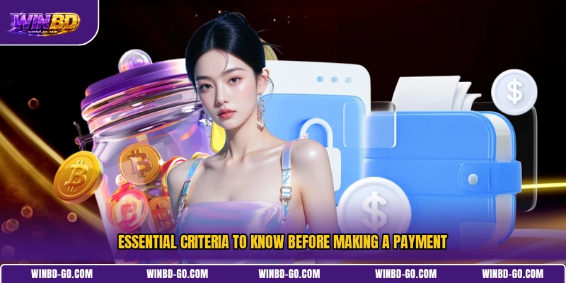 Essential criteria to know before making a payment