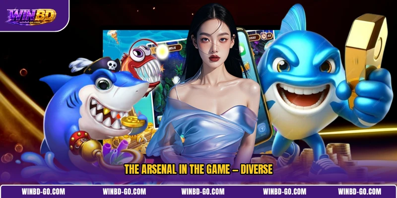 The arsenal in the game — diverse