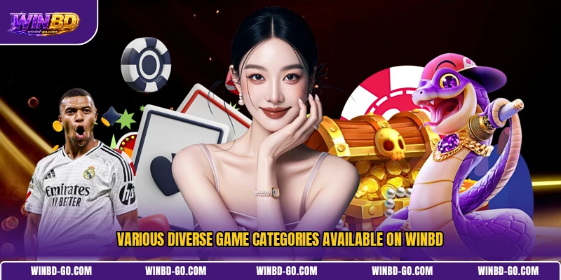 Various diverse game categories available on WINBD